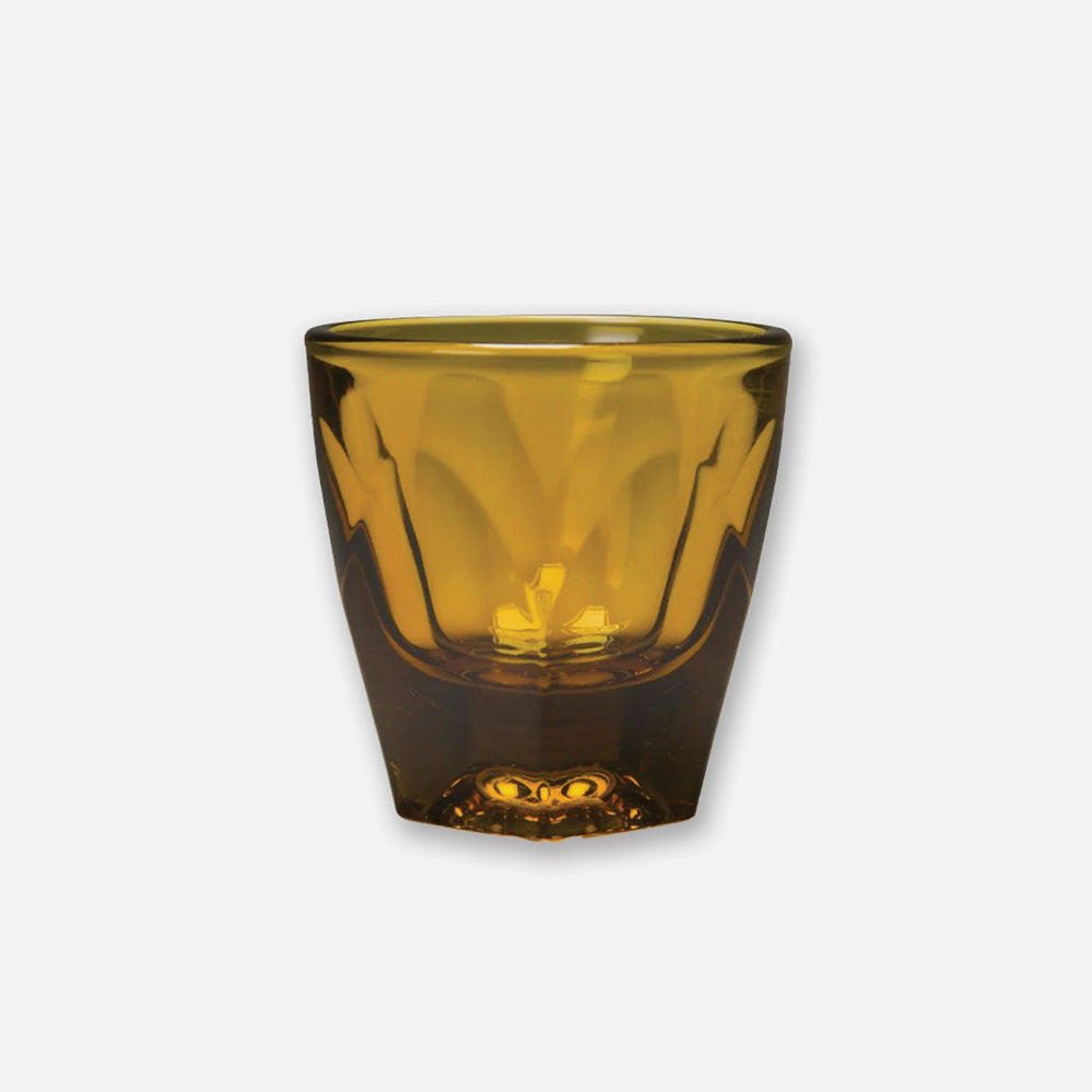 Amber heavy weight faceted glass from the Vero Cappuccino Glass collection